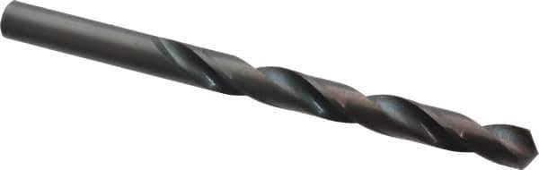 Interstate - 8.9mm 118° High Speed Steel Jobber Drill - Oxide Finish, Right Hand Cut, Spiral Flute, Straight Shank, 4-7/8" OAL, Standard Point - Industrial Tool & Supply