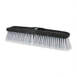 PRO-SOURCE - 18" General Purpose Polypropylene Push Broom - 3" Bristle Length, Plastic Block, Bolt-On Handle Connection, Handle Sold Separately - Industrial Tool & Supply