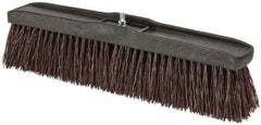 PRO-SOURCE - 18" Heavy Duty Polypropylene Push Broom - 3-1/4" Bristle Length, Plastic Block, Bolt-On Handle Connection, Handle Sold Separately - Industrial Tool & Supply