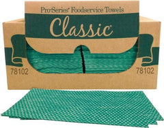 PRO-SOURCE - 1/4 Fold Food Service Wipes - Box, 22" x 12" Sheet Size, Green - Industrial Tool & Supply