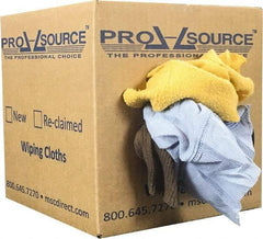 PRO-SOURCE - Reclaimed Rags - Assorted Colors, Fleece and Sweatshirt, Low Lint, Box - Industrial Tool & Supply