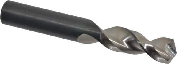 Walter-Titex - 21/32" 130° Parabolic Flute Vanadium High Speed Steel Screw Machine Drill Bit - Bright Finish, Right Hand Cut, 2-23/64" Flute Length, 4-11/16" OAL, Split Point, Straight Shank - Industrial Tool & Supply