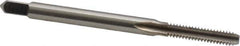 Kennametal - #4-40 UNC 2B/3B 2 Flute Bright Finish High Speed Steel Straight Flute Standard Hand Tap - Bottoming, Right Hand Thread, 1.88" OAL, 0.563" Thread Length, H2 Limit, Oversize - Exact Industrial Supply