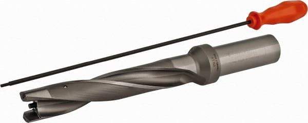 Kennametal - 30.16 to 30.66mm Diam, 5xD, 160mm Max Depth, 1-1/4" Shank Diam, 197.49mm Flute, 298.45mm OAL, Replaceable Tip Drill - KSEM1188 Insert, 8 Seat Size, Series KSEM - Industrial Tool & Supply