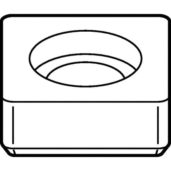 Kennametal - 13.28mm Inscribed Circle, Square Turning Shim for Indexables - Carbide, 1/4" Thick, SM Shim Style - Industrial Tool & Supply