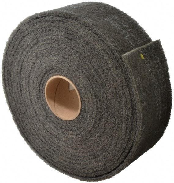3M - 30' Long x 4" Wide Nonwoven Roll - Very Fine Grade, Gray, Silicon Carbide - Industrial Tool & Supply