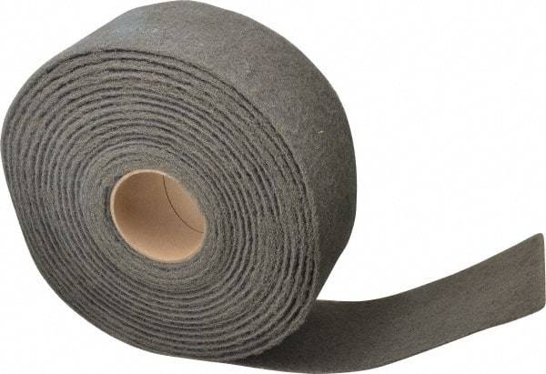 3M - 30' Long x 4" Wide Nonwoven Roll - Very Fine Grade, Gray, Silicon Carbide - Industrial Tool & Supply