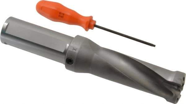 Kennametal - 4.1" Max Drill Depth, 2.5xD, 41.3mm Diam, Indexable Insert Drill - 2 Inserts, 1-1/2" Shank Diam, Straight Shank - Industrial Tool & Supply