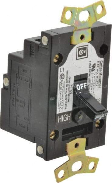 Eaton Cutler-Hammer - 1 Pole, 0.4 to 16 Amp, NEMA, Open Toggle Manual Motor Starter - 43.2mm Wide x 40.1mm Deep x 96.8mm High, 1 hp at 120/240 V, 1 hp at 277 V, 1/4 hp at 120/240 V & 1/4 hp at 32 V, CSA Certified & UL Listed - Industrial Tool & Supply