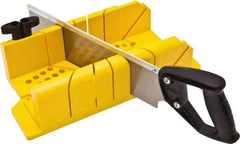 Stanley - 22.5°, 45°, 60°, 90° Miter Saw Miter Box & Saw - 4-1/4" Box Width x 18-1/4" Box Length - Industrial Tool & Supply