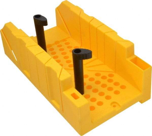 Stanley - 22.5°, 45°, 60°, 90° Back/Panel Saw Miter Box Only - 4-1/4" Box Width x 12" Box Length - Industrial Tool & Supply