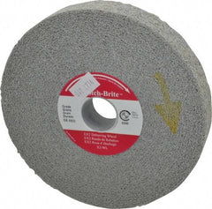 3M - 6" Diam, 1" Face Width, 1" Center Hole, Medium Grade, Aluminum Oxide Deburring Wheel - Convolute, Hard Density 8 Grade, 6,000 RPM - Industrial Tool & Supply
