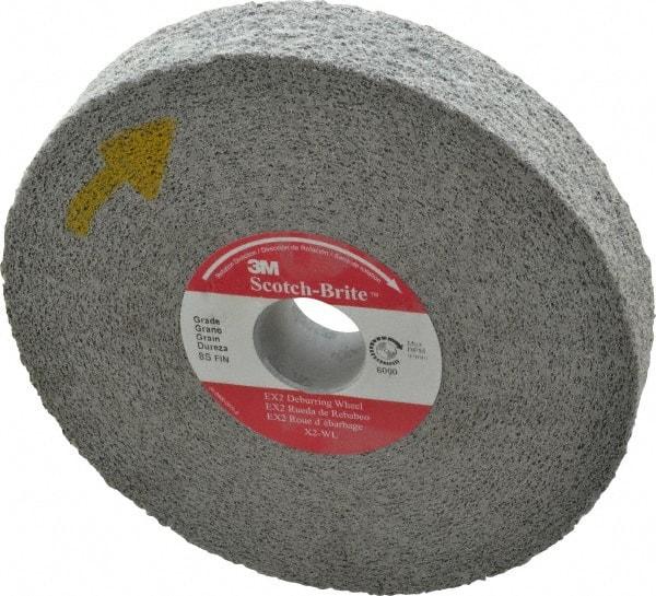 3M - 6" Diam, 1" Face Width, 1" Center Hole, Fine Grade, Silicon Carbide Deburring Wheel - Convolute, Hard Density 8 Grade, 6,000 RPM - Industrial Tool & Supply