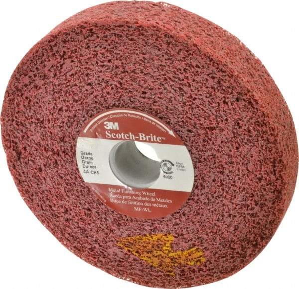 3M - 6" Diam, 1" Face Width, 1" Center Hole, Coarse Grade, Aluminum Oxide Deburring Wheel - Convolute, Soft Density 4 Grade, 6,000 RPM - Industrial Tool & Supply