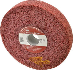 3M - 6" Diam, 1" Face Width, 1" Center Hole, Coarse Grade, Aluminum Oxide Deburring Wheel - Convolute, Soft Density 4 Grade, 6,000 RPM - Industrial Tool & Supply