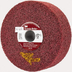 3M - 6" Diam, 2" Face Width, 1" Center Hole, Coarse Grade, Aluminum Oxide Deburring Wheel - Convolute, Medium Density 5 Grade, 6,000 RPM - Industrial Tool & Supply