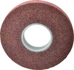 3M - 8" Diam, 1" Face Width, 3" Center Hole, Medium Grade, Aluminum Oxide Deburring Wheel - Convolute, Medium Density 5 Grade, 4,500 RPM - Industrial Tool & Supply