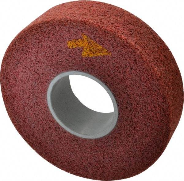 3M - 8" Diam, 2" Face Width, 3" Center Hole, Coarse Grade, Aluminum Oxide Deburring Wheel - Convolute, Soft Density 4 Grade, 4,500 RPM - Industrial Tool & Supply