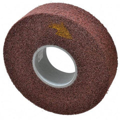 3M - 8" Diam, 2" Face Width, 3" Center Hole, Medium Grade, Aluminum Oxide Deburring Wheel - Convolute, Medium Density 5 Grade, 4,500 RPM - Industrial Tool & Supply