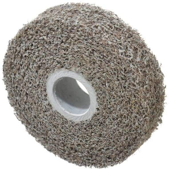 3M - 4" Diam, 1" Face Width, 1" Center Hole, Fine Grade, Silicon Carbide Deburring Wheel - Convolute, Soft Density 2 Grade, 9,000 RPM - Industrial Tool & Supply