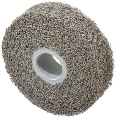 3M - 4" Diam, 1" Face Width, 1" Center Hole, Fine Grade, Silicon Carbide Deburring Wheel - Convolute, Soft Density 2 Grade, 9,000 RPM - Industrial Tool & Supply