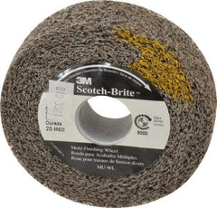 3M - 4" Diam, 1" Face Width, 1" Center Hole, Medium Grade, Silicon Carbide Deburring Wheel - Convolute, Soft Density 2 Grade, 9,000 RPM - Industrial Tool & Supply