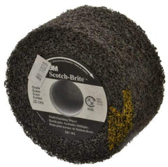 3M - 4" Diam, 2" Face Width, 1" Center Hole, Coarse Grade, Silicon Carbide Deburring Wheel - Convolute, Soft Density 2 Grade, 9,000 RPM - Industrial Tool & Supply