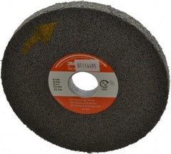 3M - 6" Diam, 1/2" Face Width, 1" Center Hole, Fine Grade, Silicon Carbide Deburring Wheel - Convolute, Hard Density 8 Grade, 6,000 RPM - Industrial Tool & Supply