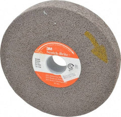 3M - 6" Diam, 1" Face Width, 1" Center Hole, Fine Grade, Aluminum Oxide Deburring Wheel - Convolute, Hard Density 7 Grade, 6,000 RPM - Industrial Tool & Supply