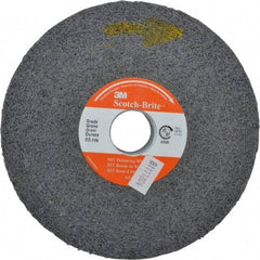 3M - 6" Diam, 1" Face Width, 1" Center Hole, Fine Grade, Silicon Carbide Deburring Wheel - Convolute, Hard Density 8 Grade, 6,000 RPM - Industrial Tool & Supply