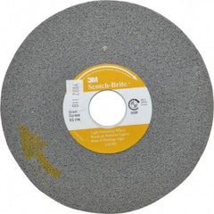 3M - 6" Diam, 1/2" Face Width, 1" Center Hole, Fine Grade, Silicon Carbide Deburring Wheel - Convolute, Soft Density 6 Grade, 6,000 RPM - Industrial Tool & Supply