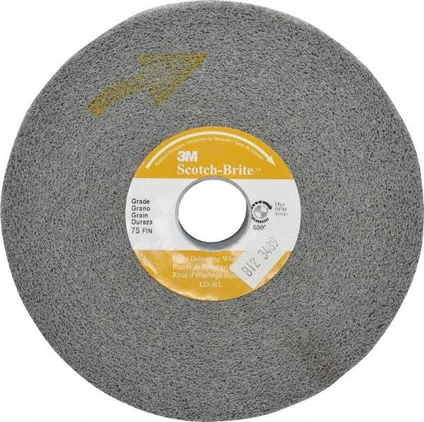 3M - 6" Diam, 1" Face Width, 1" Center Hole, Fine Grade, Silicon Carbide Deburring Wheel - Convolute, Hard Density 7 Grade, 6,000 RPM - Industrial Tool & Supply