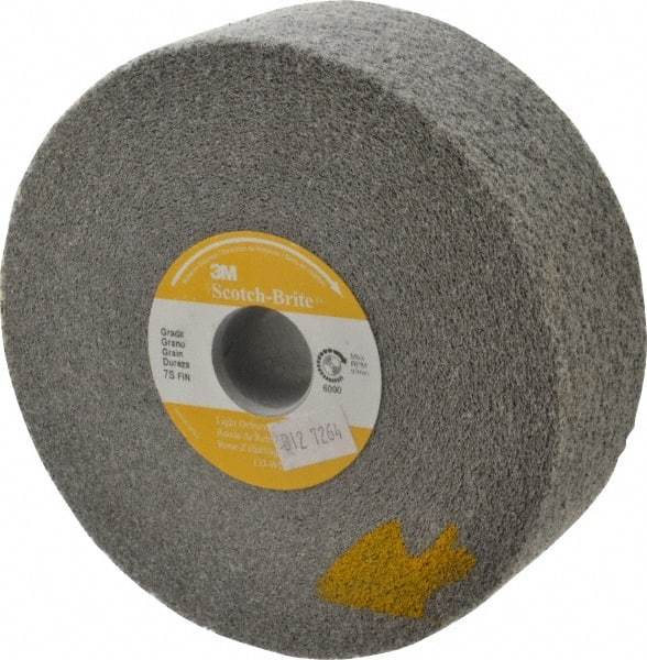 3M - 6" Diam, 2" Face Width, 1" Center Hole, Fine Grade, Silicon Carbide Deburring Wheel - Convolute, Hard Density 7 Grade, 6,000 RPM - Industrial Tool & Supply