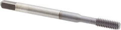 Kennametal - #8-32 UNC H3 Thread Limit Bottoming Thread Forming Tap - Vanadium High Speed Steel, TiCN Finish, 2.13" OAL, 3/8" Thread Length, Right Hand Thread, Series 5502TC - Exact Industrial Supply