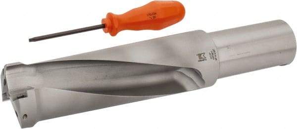 Kennametal - 158.75mm Max Drill Depth, 2.5xD, 63.5mm Diam, Indexable Insert Drill - 2 Inserts, 2" Shank Diam, Straight Shank - Industrial Tool & Supply