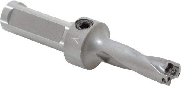 Kennametal - 42.9mm Max Drill Depth, 3xD, 14.3mm Diam, Indexable Insert Drill - 2 Inserts, 3/4" Shank Diam, Flange Shank - Industrial Tool & Supply