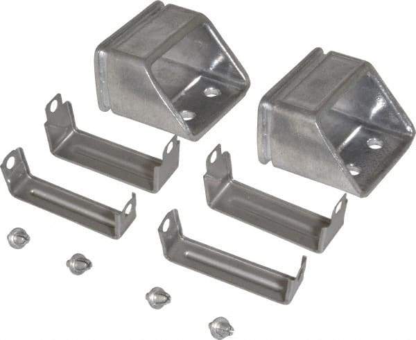 KabelSchlepp - 2.17 Inch Outside Width x 1.42 Inch Outside Height, Cable and Hose Carrier Stainless Steel Tube Mounting Bracket Set - 2.56 Inch Bend Radius, 1.77 Inch Inside Width x 0.98 Inch Inside Height - Industrial Tool & Supply