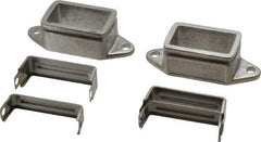 KabelSchlepp - 2.17 Inch Outside Width x 1.38 Inch Outside Height, Cable and Hose Carrier Stainless Steel Tube Mounting Bracket Set - 2.56 Inch Bend Radius, 1.77 Inch Inside Width x 0.98 Inch Inside Height - Industrial Tool & Supply