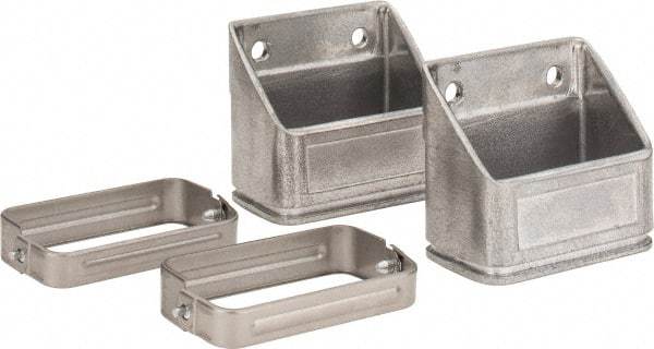 KabelSchlepp - 3.35 Inch Outside Width x 1.97 Inch Outside Height, Cable and Hose Carrier Stainless Steel Tube Mounting Bracket Set - 3.98 Inch Bend Radius, 2.87 Inch Inside Width x 1-1/2 Inch Inside Height - Industrial Tool & Supply