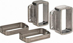 KabelSchlepp - 3.35 Inch Outside Width x 3.35 Inch Outside Height, Cable and Hose Carrier Stainless Steel Tube Mounting Bracket Set - 3.98 Inch Bend Radius, 2.87 Inch Inside Width x 1-1/2 Inch Inside Height - Industrial Tool & Supply