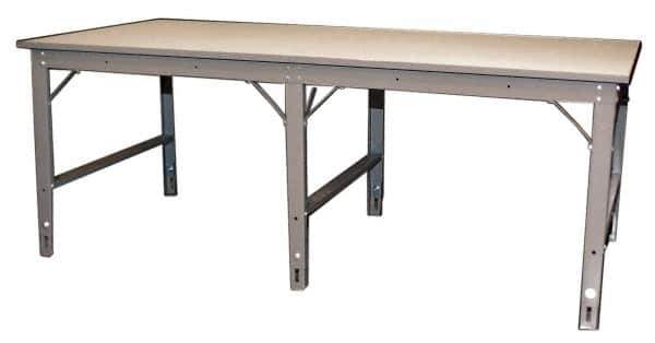 Phillocraft - 96 Wide x 24" Deep x 33" High, Production Table - Comfort Edge, Adjustable Height Legs - Industrial Tool & Supply