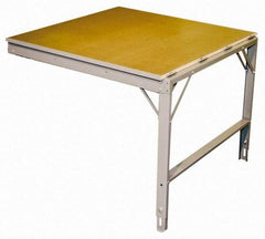Phillocraft - 48 Wide x 60" Deep x 33" High, Wood Production Table - Comfort Edge, Adjustable Height Legs - Industrial Tool & Supply