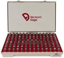 Vermont Gage - 125 Piece, 0.5015-0.6255 Inch Diameter Plug and Pin Gage Set - Minus 0.0002 Inch Tolerance, Class ZZ - Industrial Tool & Supply