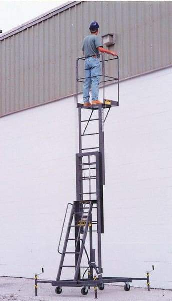 Ballymore - 300 Lb Capacity One Person Lift - 180" Lift Height, Battery Operated - Industrial Tool & Supply