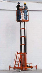 Ballymore - 500 lbs. Load Capacity Two Person Lift - 34 Ft. Working Height, 6.83 Ft. Min Height, 28 Ft. Max Height, 12V DC - Industrial Tool & Supply