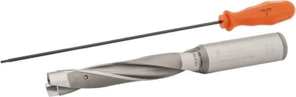 Kennametal - 20.64 to 21.14mm Diam, 5xD, 109.98mm Max Depth, 1" Shank Diam, 135.68mm Flute, 215.9mm OAL, Replaceable Tip Drill - KSEM0813 Insert, 3 Seat Size, Series KSEM - Industrial Tool & Supply