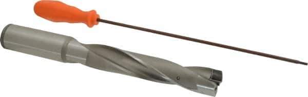 Kennametal - 29.37 to 29.87mm Diam, 5xD, 150mm Max Depth, 1-1/4" Shank Diam, 186.48mm Flute, 273.05mm OAL, Replaceable Tip Drill - KSEM1156 Insert, 7 Seat Size, Series KSEM - Industrial Tool & Supply