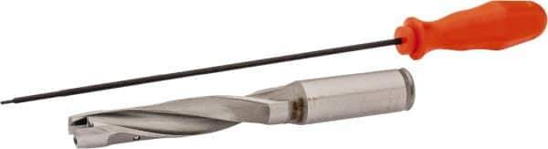 Kennametal - 15.88 to 16.38mm Diam, 5xD, 80mm Max Depth, 3/4" Shank Diam, 97.58mm Flute, 152.4mm OAL, Replaceable Tip Drill - KSEM0625 Insert, 1 Seat Size, Series KSEM - Industrial Tool & Supply