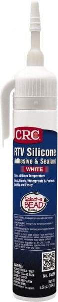 CRC - 8 oz Tube White RTV Silicone Gasket Sealant - -76 to 356°F Operating Temp, 24 hr Full Cure Time - Industrial Tool & Supply