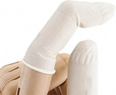 North - Size L, 2-3/4 Inch Long x 3 Mil Thick, Nitrile Antistatic Finger Cot - Powder Free, White - Industrial Tool & Supply